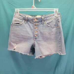Universal Thread Vintage Midi High-Waist Button Fly Denim Shorts